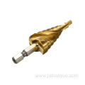 HSS Hex Shank Spiral Flute Step Drill Bit